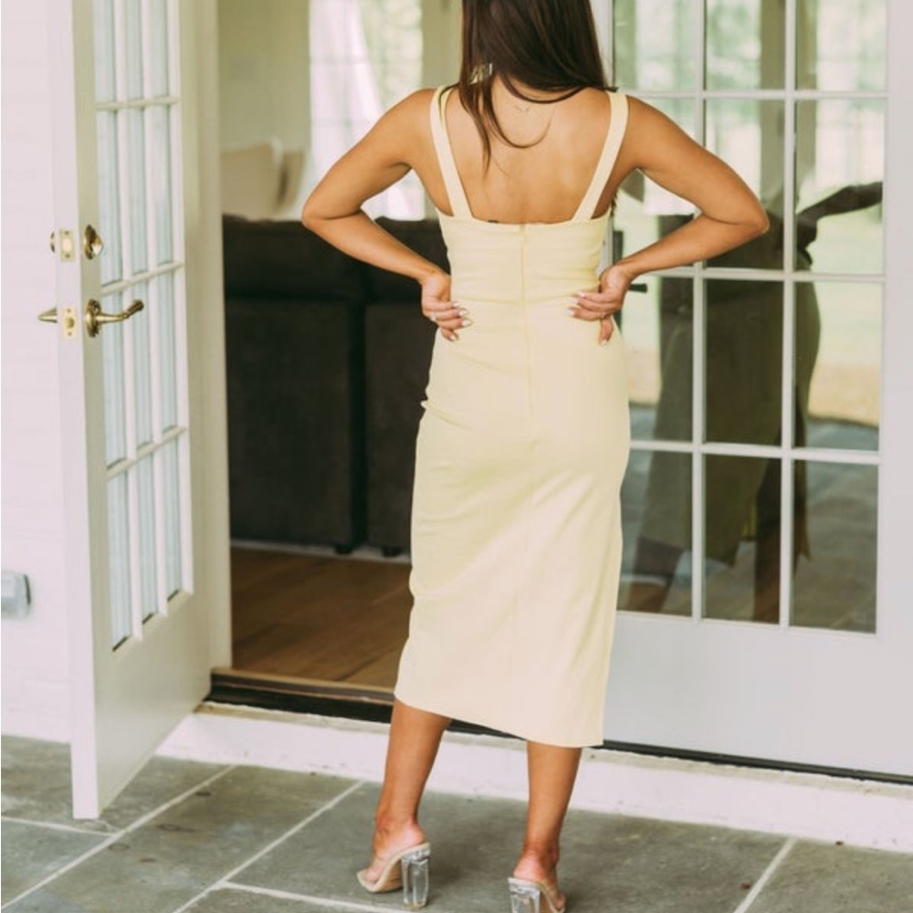 Jessica Midi Dress-Lemon - Picture 4 of 8
